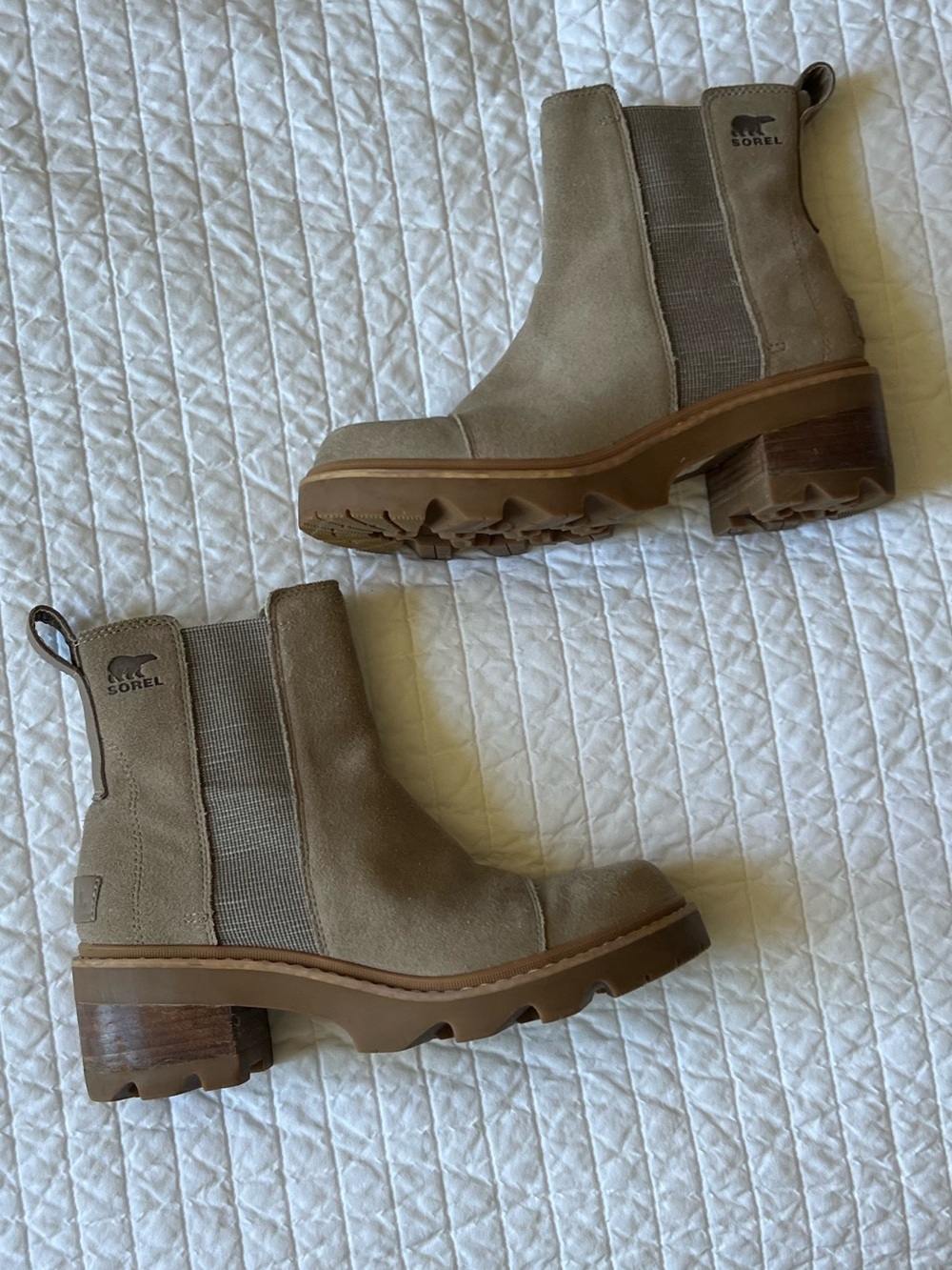Sorel Taupe Chelsea Lug Ankle Boots